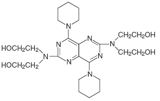 Dipyridamole Structural Formula Illustration