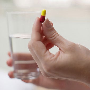 Over-the-counter pain medication can be used to treat a painful dry socket.