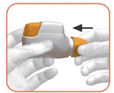 Push the protective cap back onto the mouthpiece after each use - Illustration