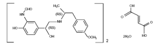 Formoterol fumarate Structural Formula  - Illustration