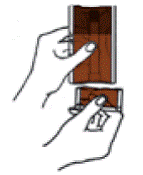 Tear open the plastic pouch at any of the notches - Illustration