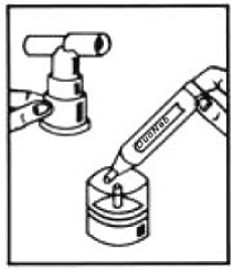 Twist the cap completely off the vial and squeeze the contents into the nebulizer reservoir - Illustration