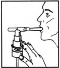 Place the mouthpiece in your mouth - Illustration