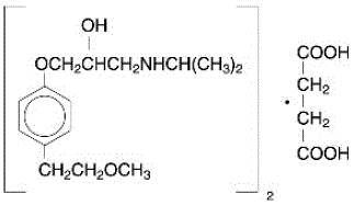 Metoprolol succinate - Structural Formula Illustration