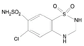 Hydrochlorothiazide - Structural Formula Illustration