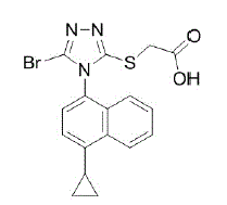 Lesinurad - Structural Formula Illustration