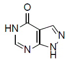 Allopurinol - Structural Formula Illustration