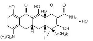 DYNACIN (minocycline hydrochloride) Structural Formula - Illustration