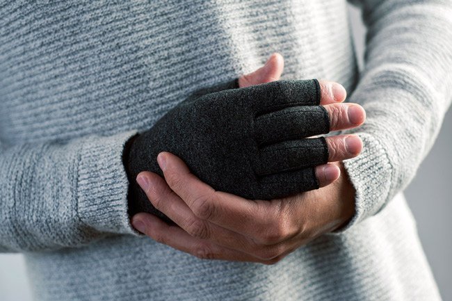 Fingerless gloves help protect your hands while still allowing you to work.