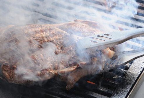 Photo of smoky meat.