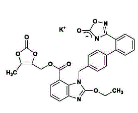 Azilsartan medoxomil - Structural Formula Illustration