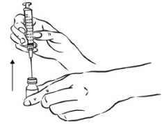 Remove the needle from the EGRIFTA SV 2 mg
vial  - Illustration