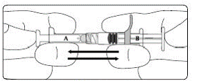 Using your dominant hand, insert the needle quickly at a 90° angle to the skin surface - Illustration