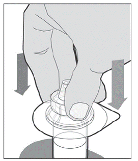 push the adapter straight down - Illustration