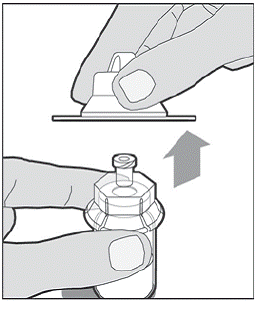 Lift the package cover away - Illustration