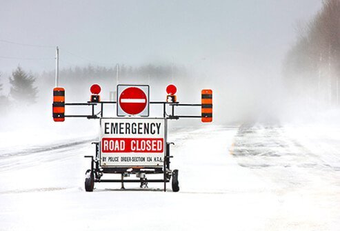 Emergency preparedness rules advise staying with your car if you are stranded in the winter.