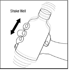 Make sure the bottle cap is put on tightly and shake well before each use - Illustration