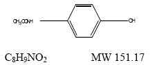 Acetaminophen structural formula illustration