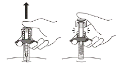 Gently release the plunger and allow the needle to come out of the skin at the same angle it was inserted - Illustration