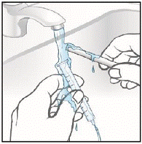 Screw the child-resistant cap back on the bottle tightly by turning the cap to the right (clockwise). - Illustration