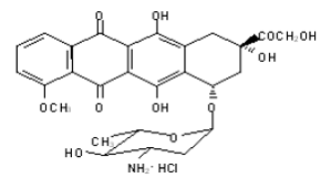 ELLENCE® (epirubicin hydrochloride) Structural Formula Illustration