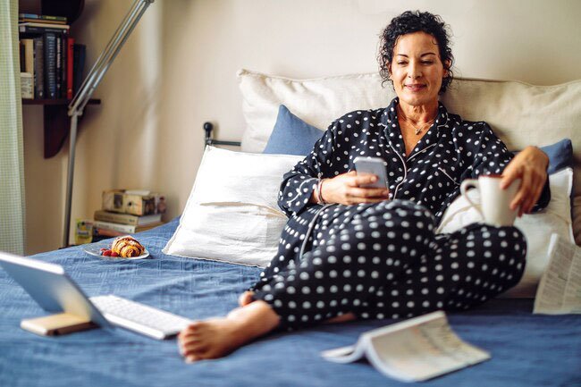 Follow the same ergonomic guidelines for after work as you do while working.