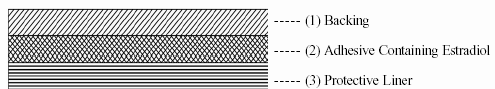 Three layers of Vivelle-Dot - illustration