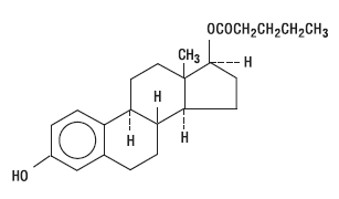 DELESTROGEN® (estradiol valerate) Structural Formula Illustration