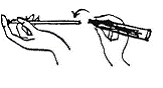 Use the inversed cap to pierce the tube seal - Illustration