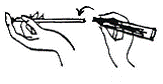 Use the inversed cap to pierce the tube seal - Illustration
