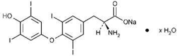 EUTHYROX® (levothyroxine sodium) Structural Formula - Illustration