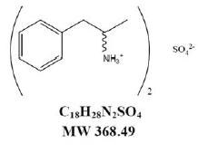 EVEKEO ODT (amphetamine sulfate) Structural Formula  - Illustration