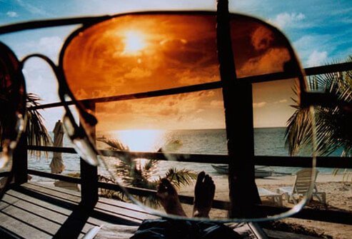Photo of amber lenses.