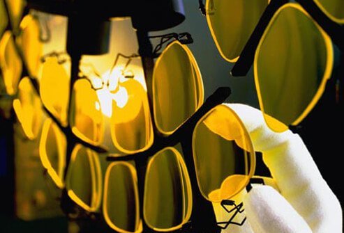 Photo of yellow lenses.