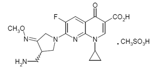 FACTIVE® (gemifloxacin mesylate) Structural Formula Illustration