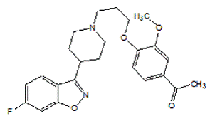 FANAPT® (iloperidone) Structural Formula Illustration