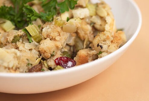 Most stuffing contains high-fat ingredients such as sausage and butter.