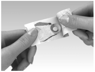 Peel back foil on blister unit to expose tablet  - Illustration