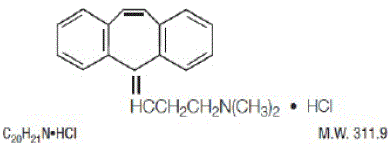 FEXMID (cyclobenzaprine hydrochloride) Structural Formula Illustration