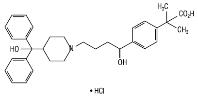 Fexofenadine HCl Structural Formula Illustration