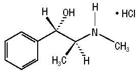 Pseudoephedrine hydrochloride Structural Formula Illustration