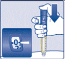 Turn the dose selector to select
the number of units you need to
inject - Illustration