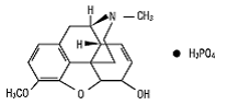 Codeine phosphate - Structural Formula Illustration