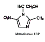 Metronidazole Structural Formula Illustration