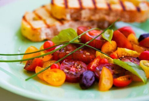 Fruits and vegetables should take up half your plate.