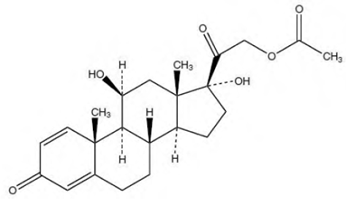 Flo-Pred (prednisolone acetate)  Structural Formula Illustration