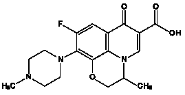 FLOXIN®  (ofloxacin otic) Structural Formula Illustration