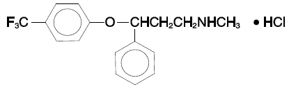 PROZAC® (fluoxetine capsules) Structural Formula Illustration