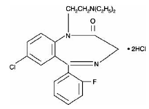 Dalmane (Flurazepam hydrochloride) structural formula illustration