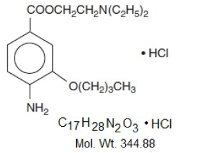 Benoxinate Hydrochloride Structural Formula Illustration